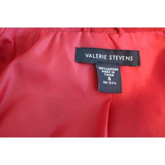 Valerie Stevens leather moto jacket red - Picture 6 of 6